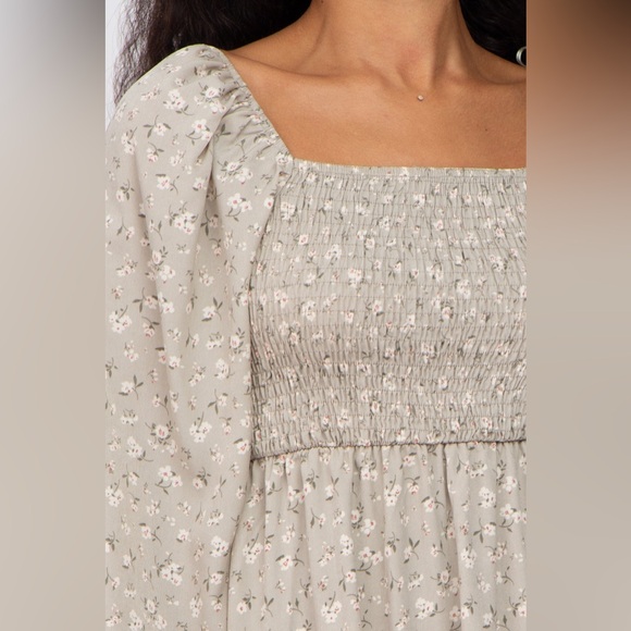 By The River Dresses & Skirts - By the river green with white floral dress women size S